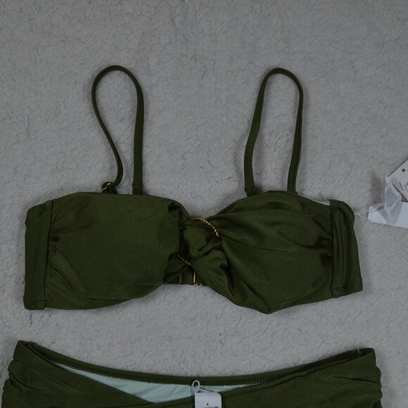 NWT Cupshe Sage Spark Green Bikini Set M - Picture 4 of 13